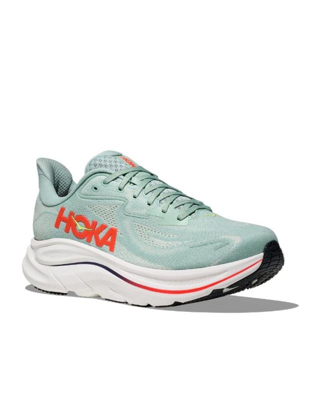 Hoka One One Blue Clifton 10 Lace-Up Sneakers for men