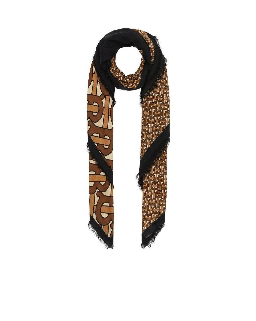 Burberry Metallic Monogram-Print Scarf for men