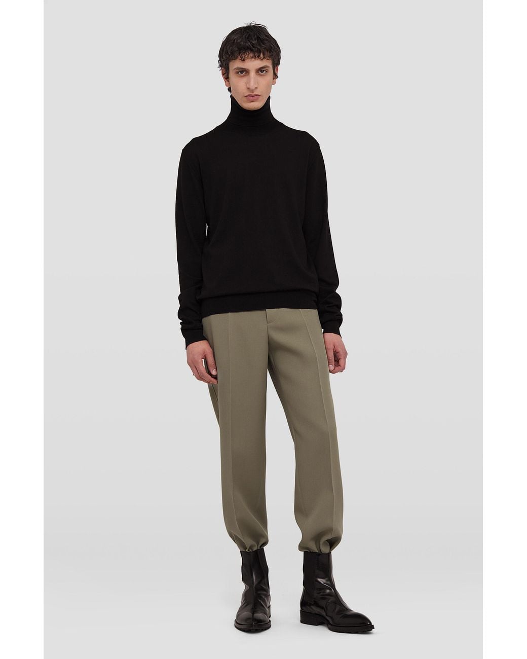 Jil Sander Gray Straight-Leg Tailored Trousers for men