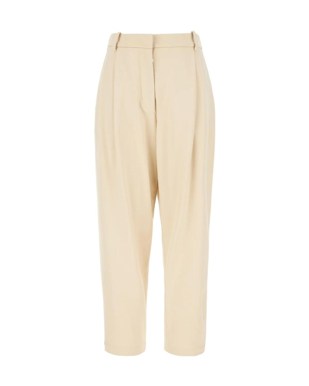 Moorer Natural Casual Pants With Belt Loops