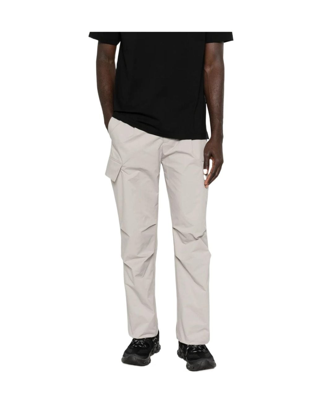 Herno White Elasticated-Waist Cargo Pants for men