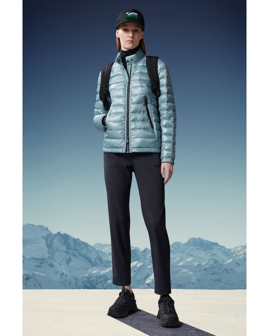 Moncler Blue Grenoble Walibi Padded Zipped Jacket