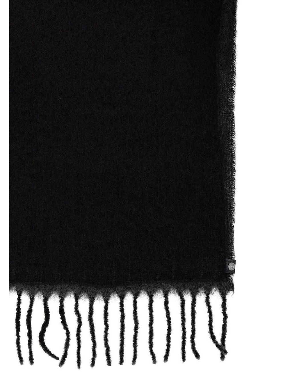 Canada Goose Black Brushed Effect Fringed Scarf