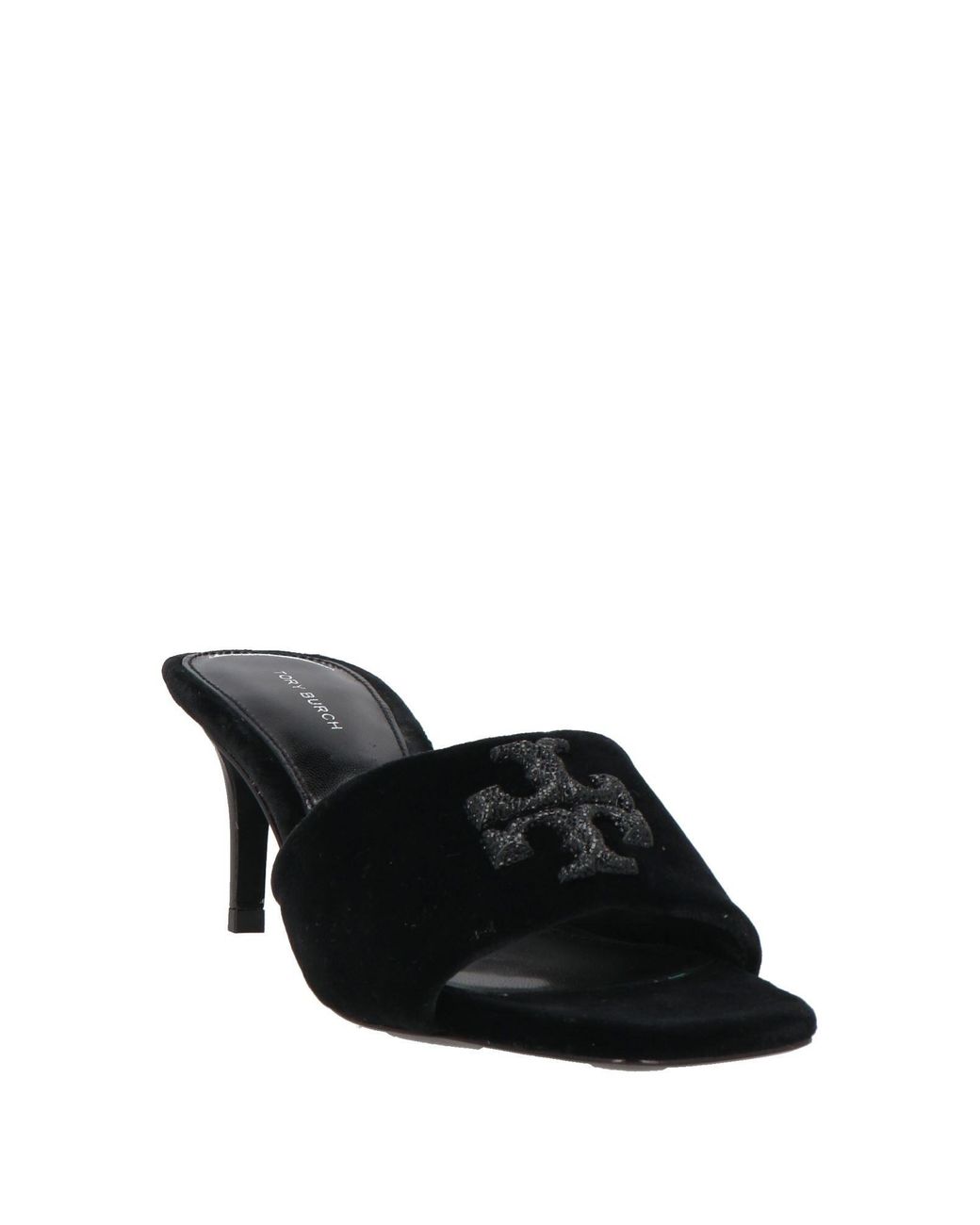 Tory Burch Black Velvet High Heel Sandals