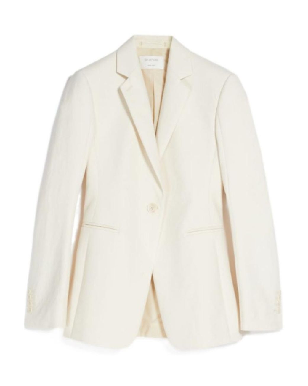 Sportmax White Anselmo Single-Breasted Tailored Blazer