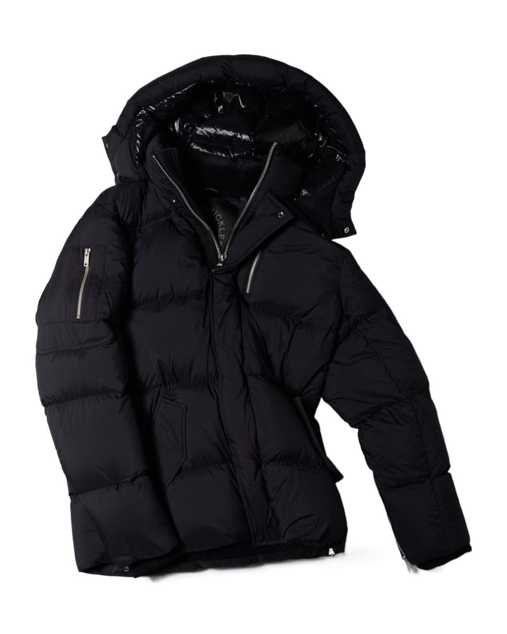Moose Knuckles Black Long-Sleeved Down Jacket for men