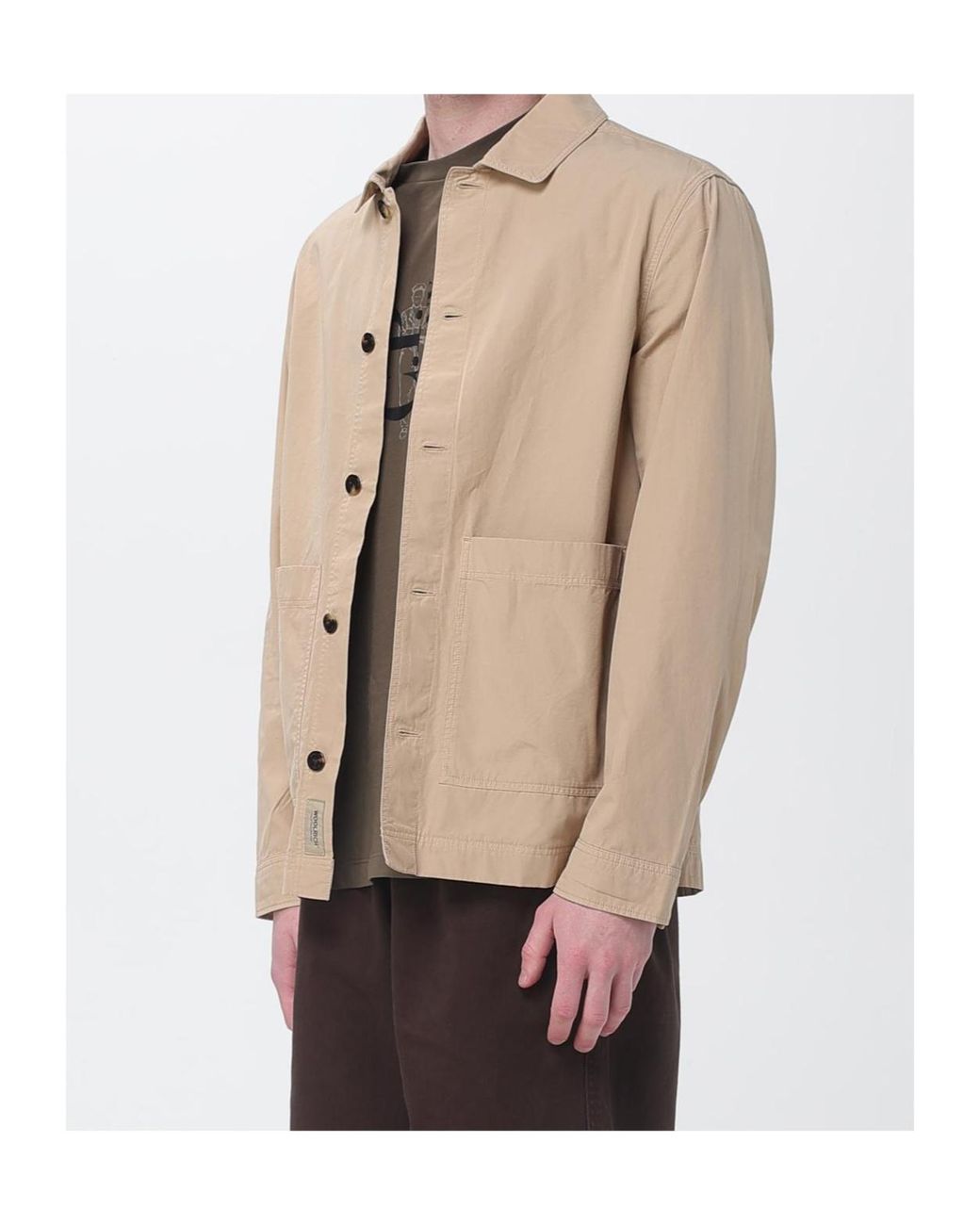 Woolrich Natural Buttoned Pocket Jacket for men