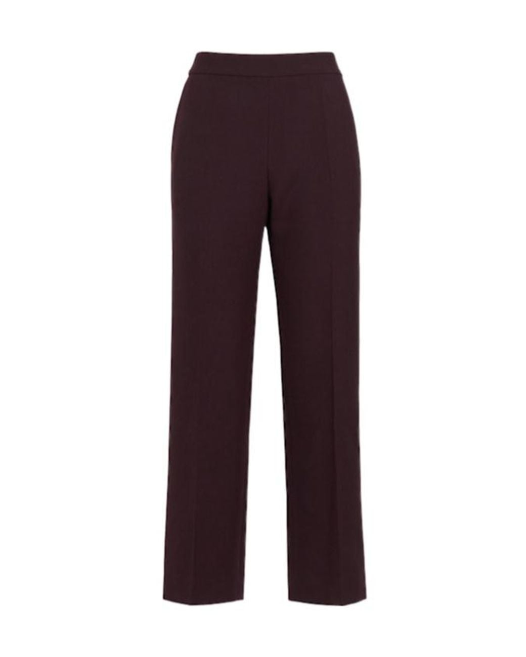 Chloé Purple Wool Crepe Straight Pants