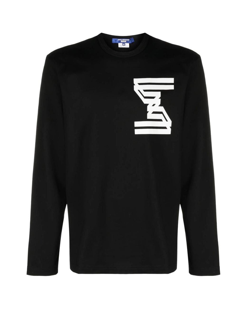 Junya Watanabe Black Graphic-Print Cotton T-Shirt for men