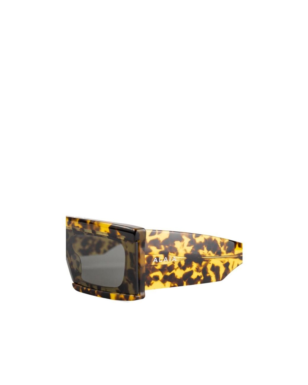 Alaïa Green Alaïa Rectangular Thick-Frame Sunglasses