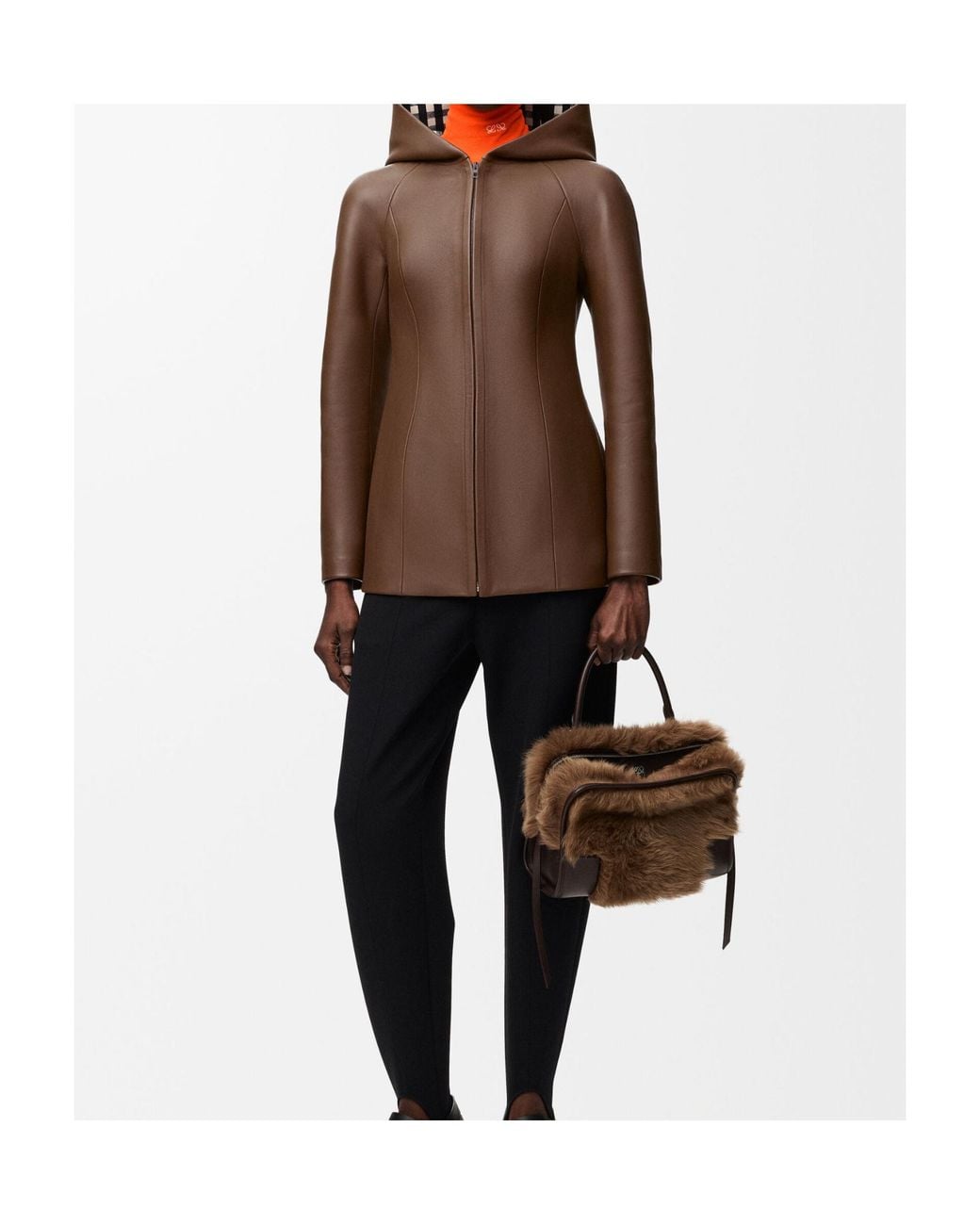 Loewe Brown Hooded Jacket