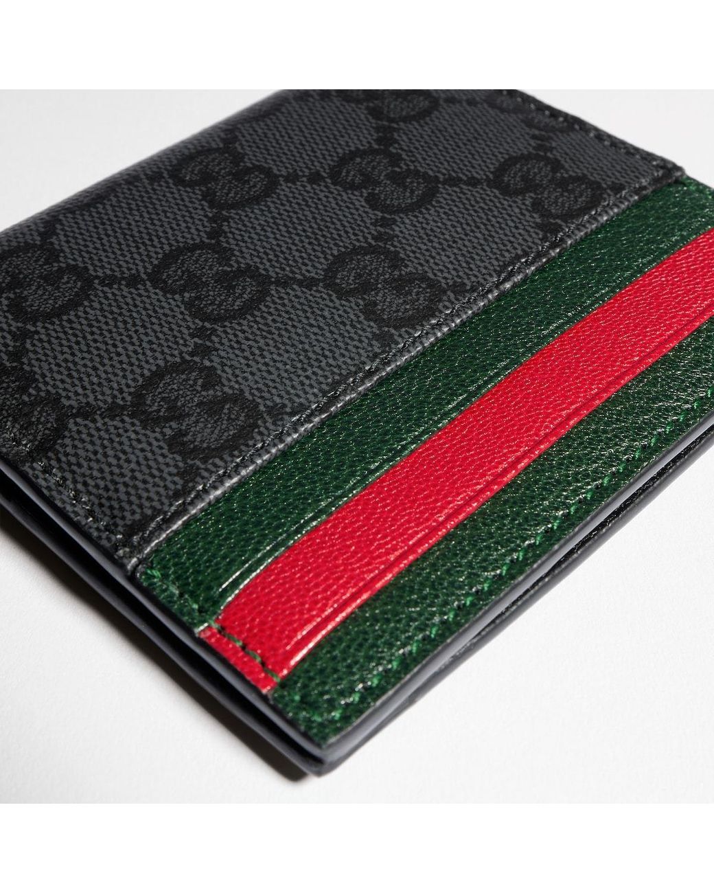 Gucci Black Web Card Slots Bi-Fold Wallet for men