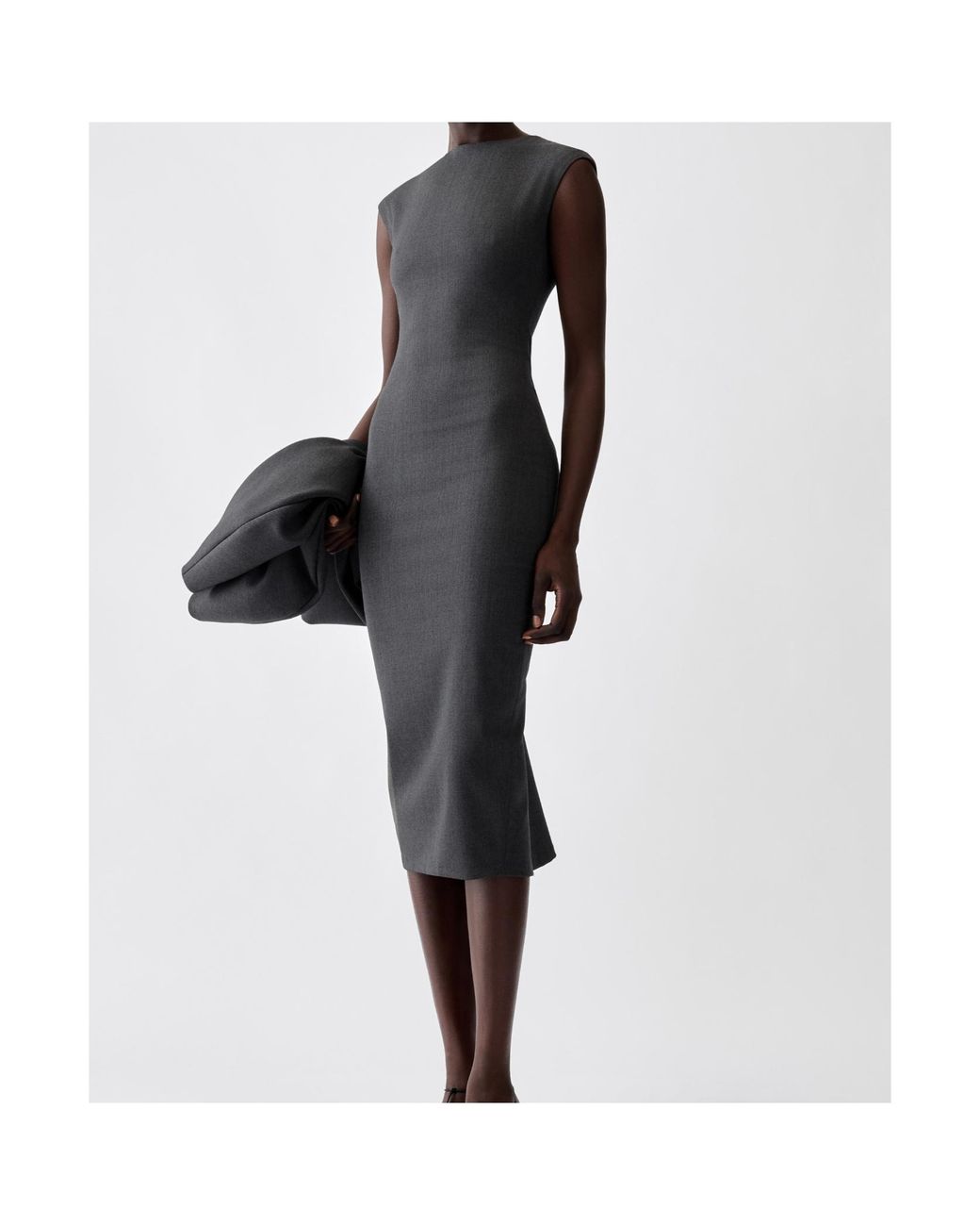 Jacquemus Gray The Alba Midi Dress