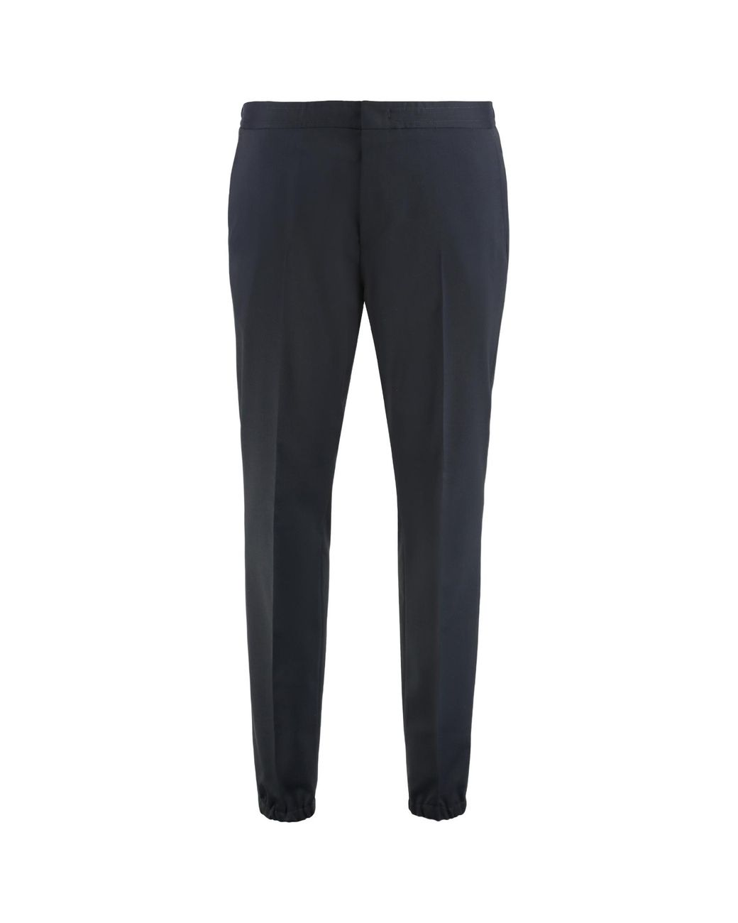 Zegna Blue Straight-Leg Tailored Trousers for men