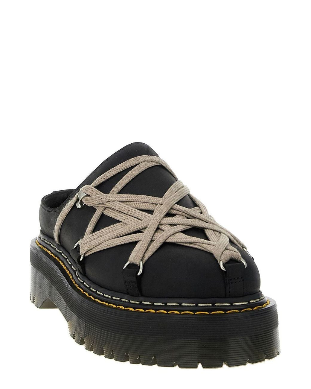 Rick Owens Black X Dr. Martens Slip-On Mules for men
