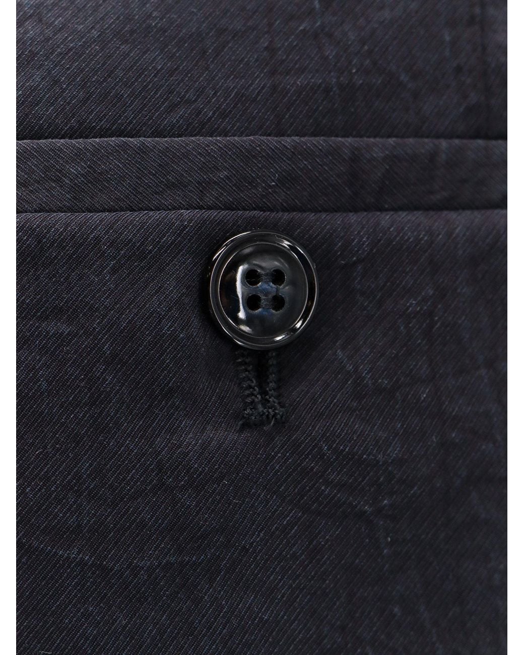 Giorgio Armani Blue Pleated Twill Trousers for men