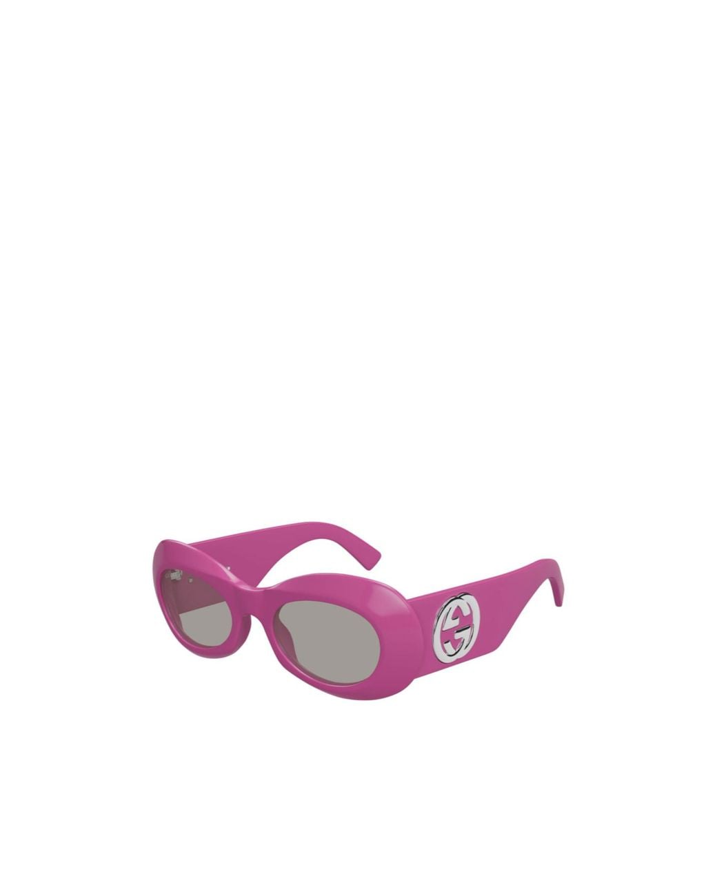 Gucci Purple Eyewear Oval Frame Sunglasses