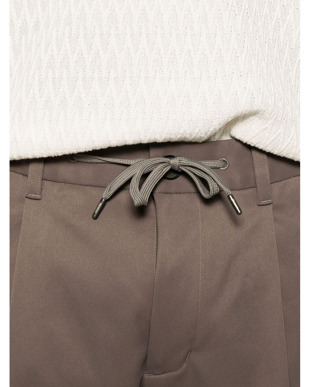 Herno Gray Logo Casual Pants for men