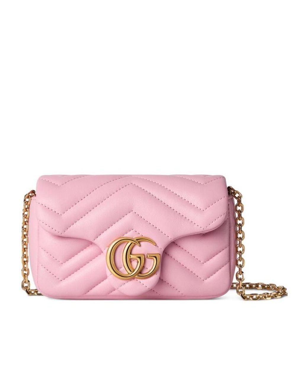 Gucci Pink Gg Marmont Mini Shoulder Bag