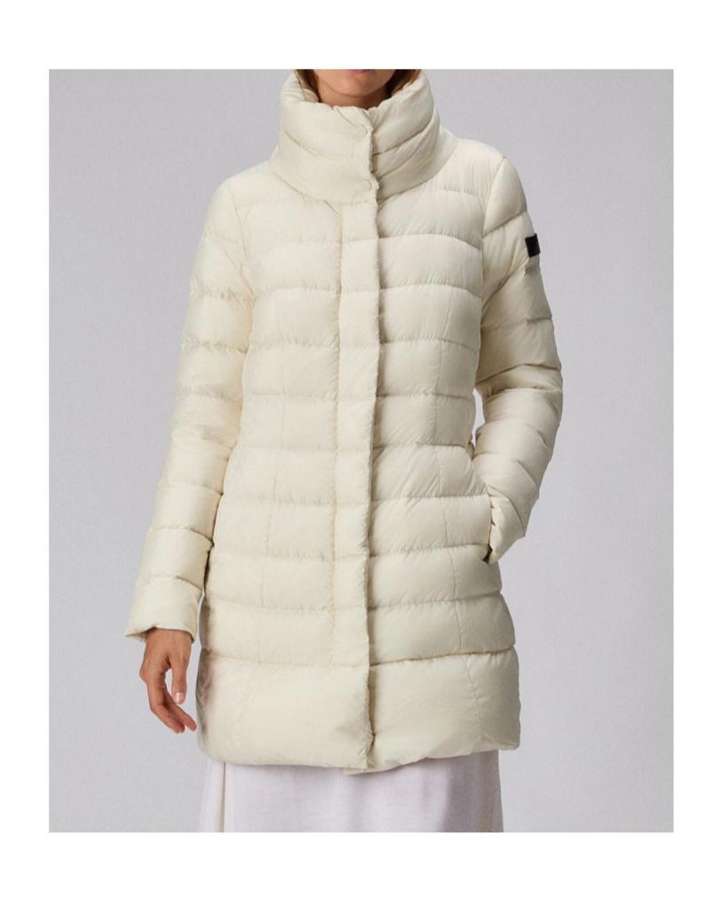 Peuterey White Sobchak Mqn High Collar Down Jacket