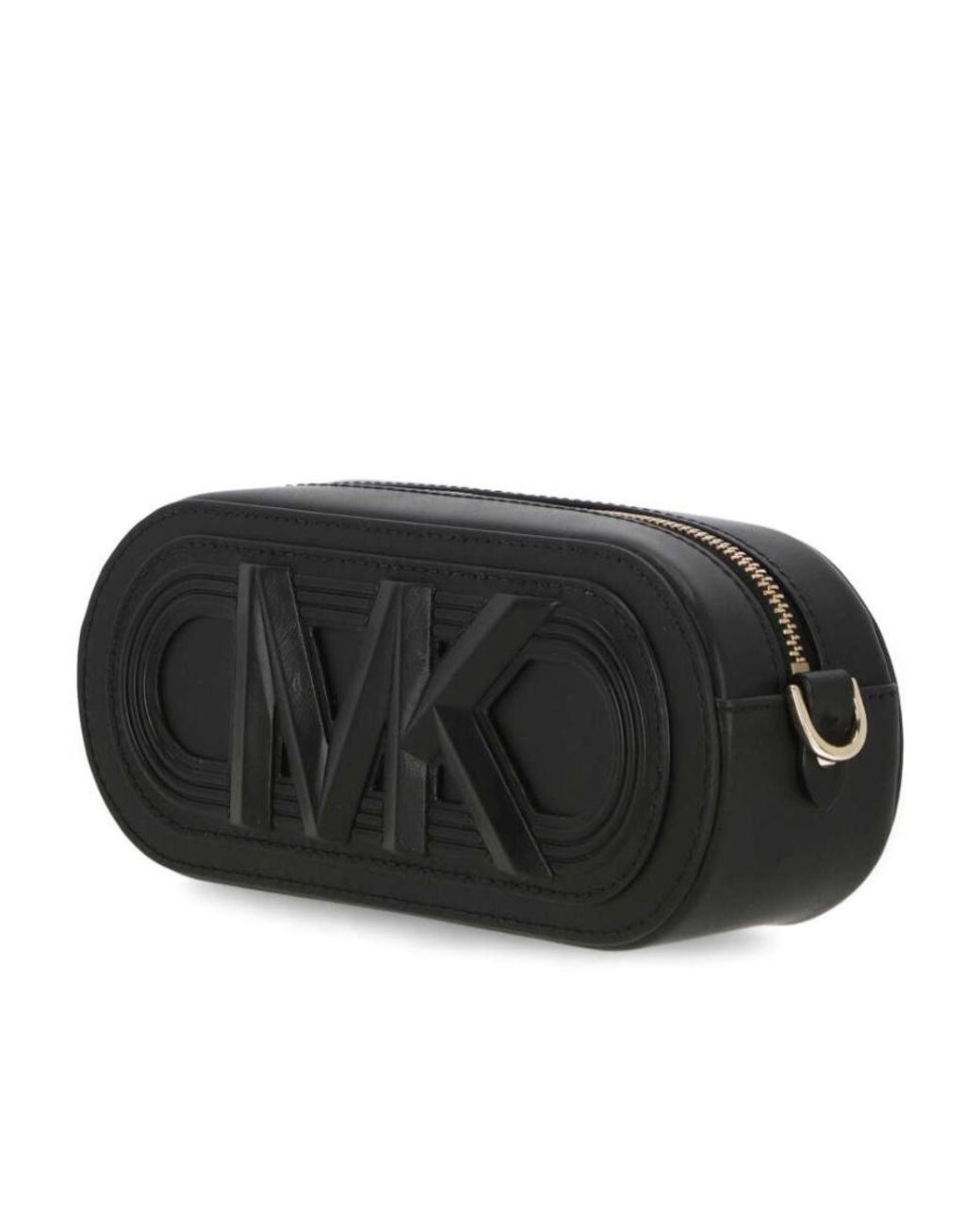 Michael Kors Black Michael Logo Appliqué Zipped Clutch Bag
