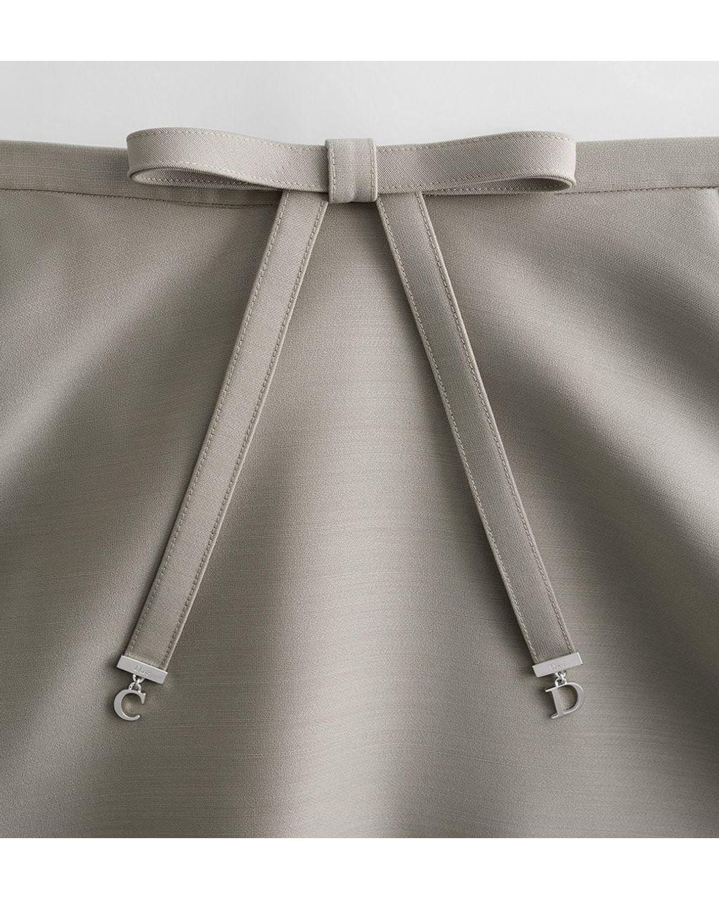 Dior Gray Mid-Length Flared Skirt