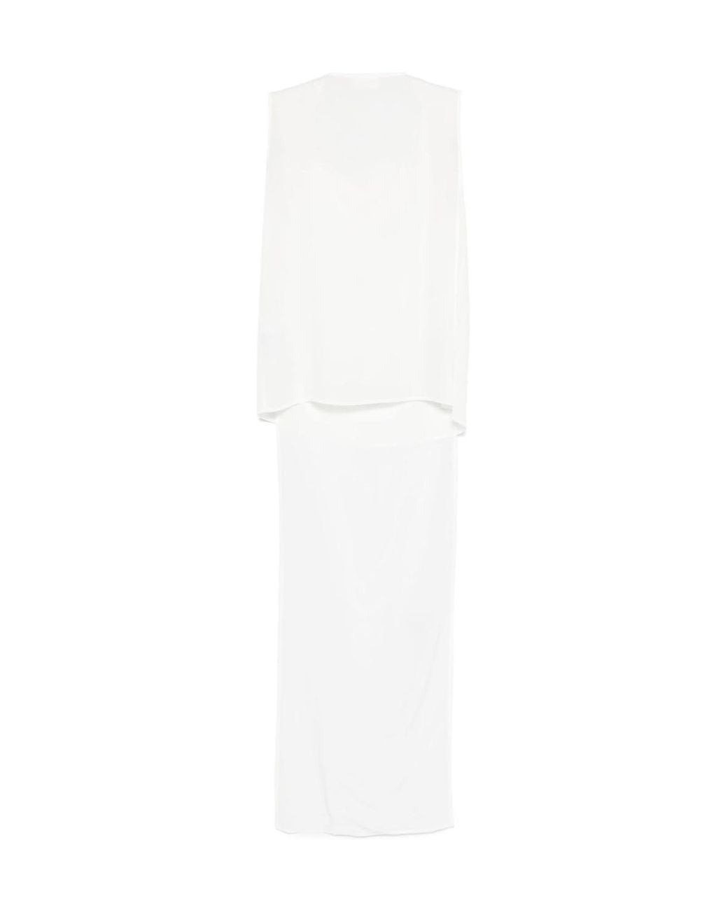 P.A.R.O.S.H. White Sleeveless Top