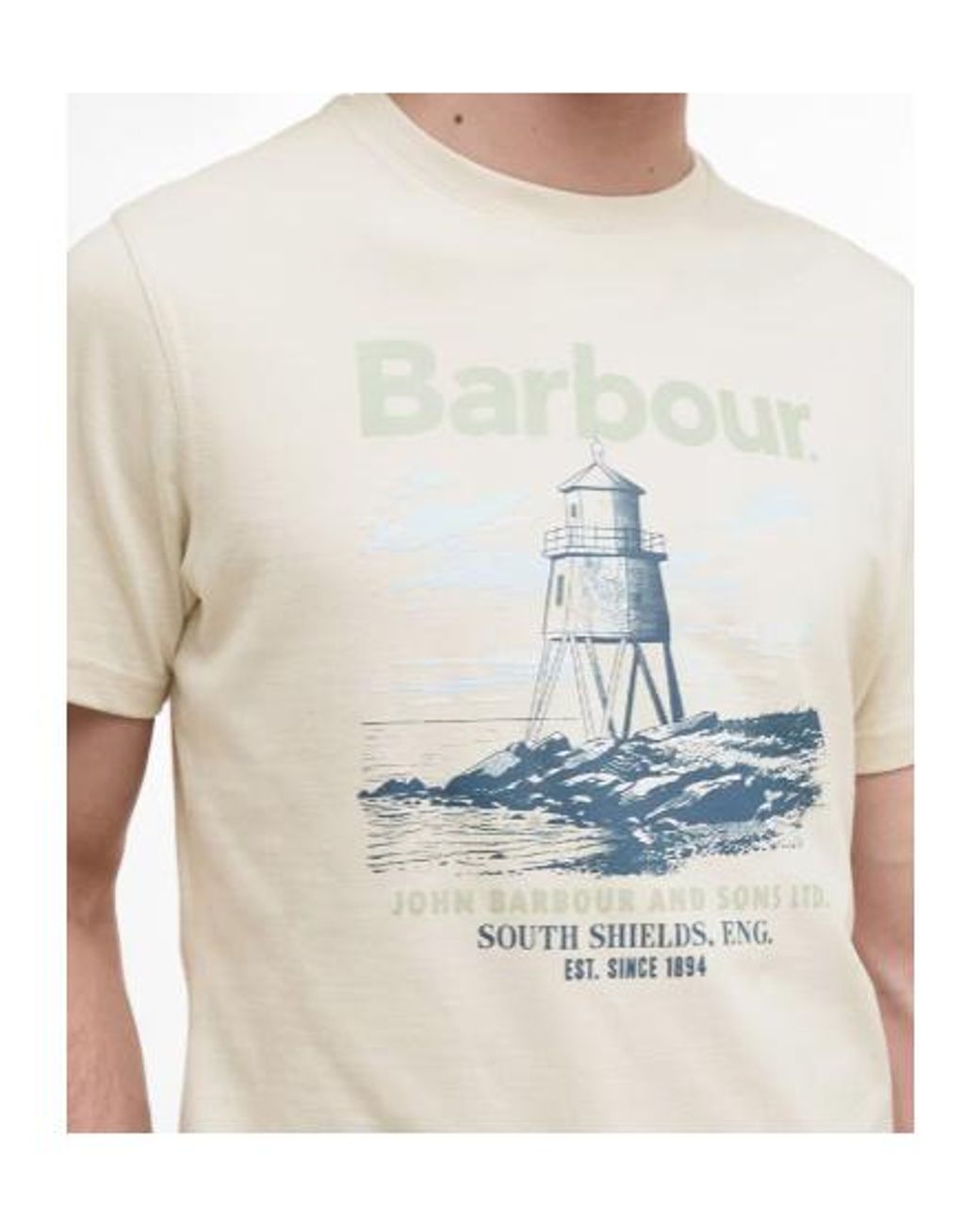 Barbour White B.Li Harbourside Tee Sn53 for men