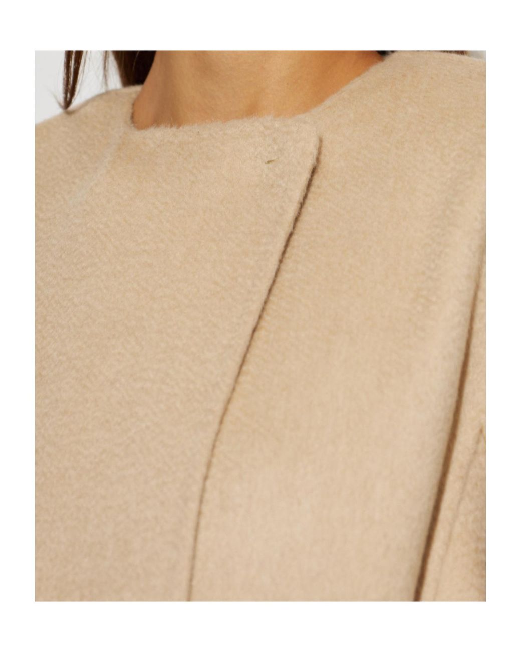 Max Mara Natural Long-Sleeved Coat