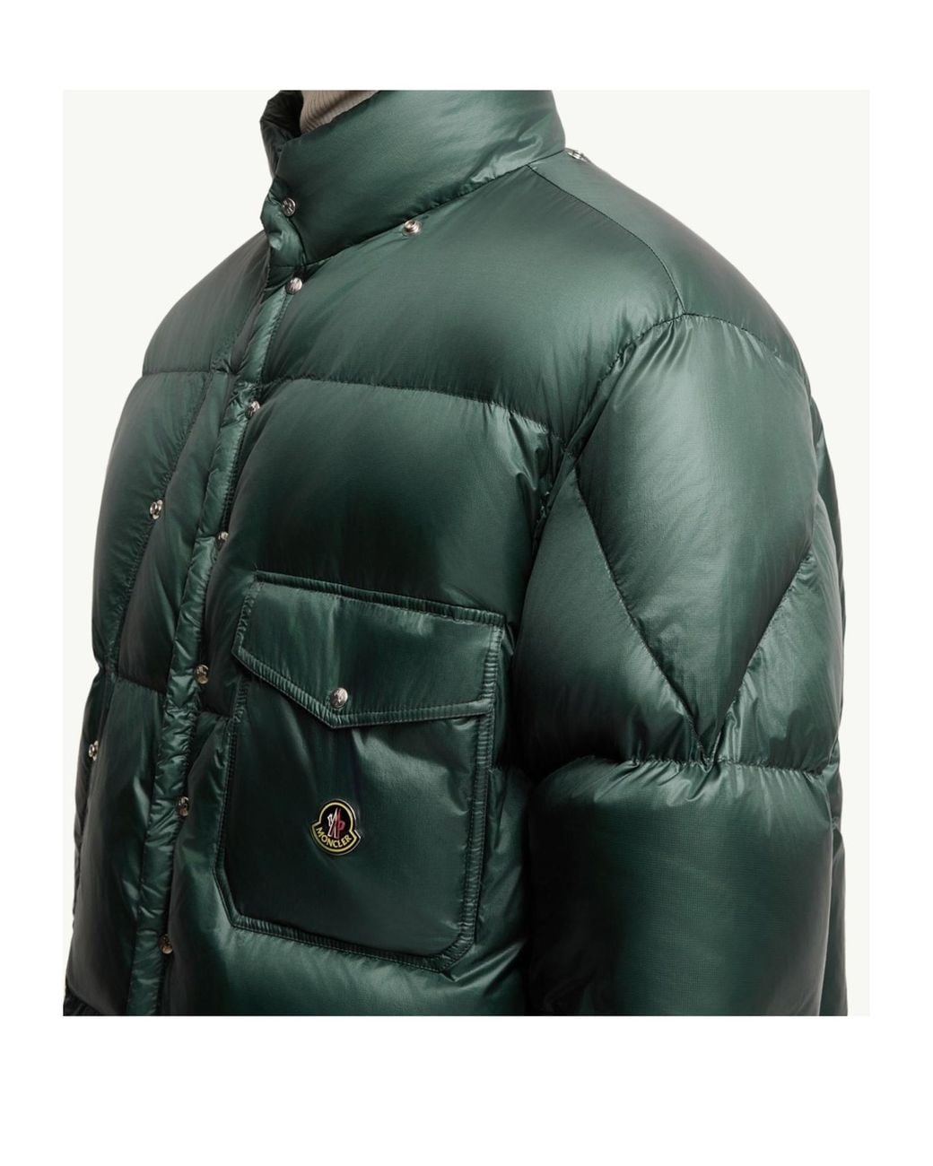Moncler Green Karakorum Hooded Short Down Jacket for men