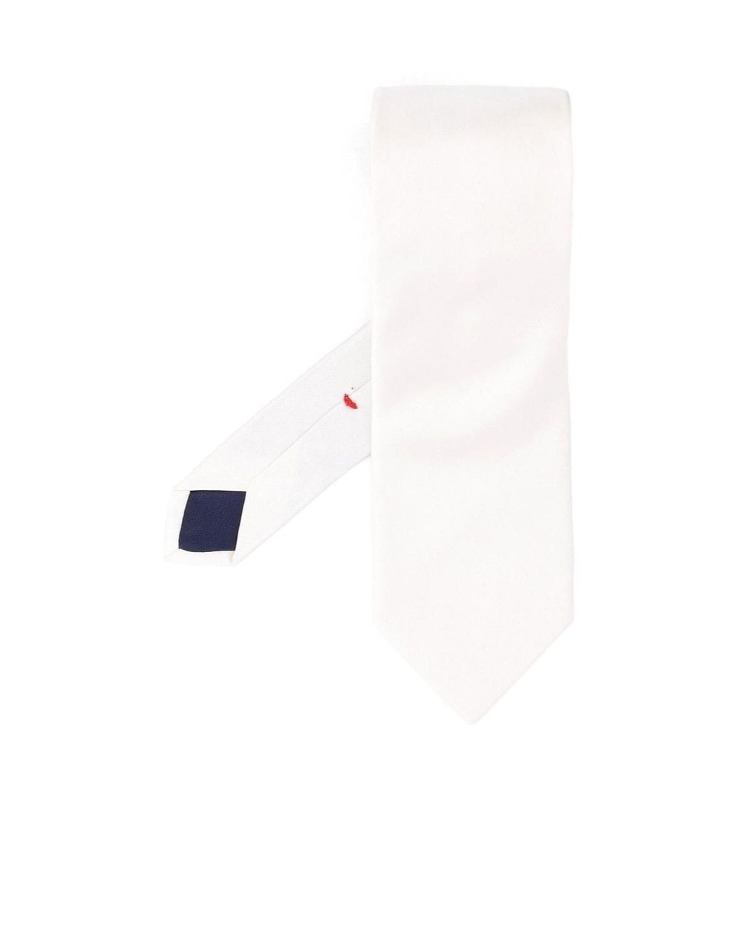 Al Duca D'aosta White Pointed-Tip Tie for men