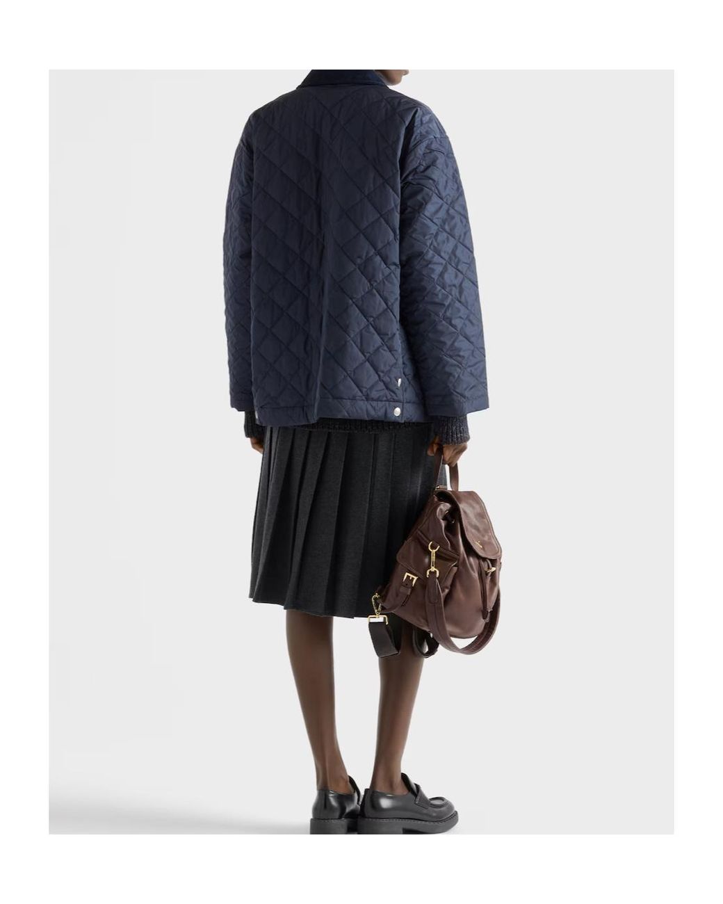 Prada Black Pleated Jersey Skirt