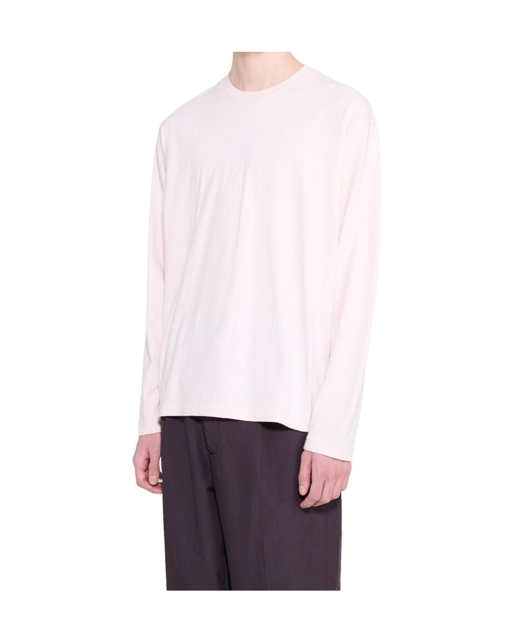 Auralee Pink Long-Sleeve T-Shirt for men