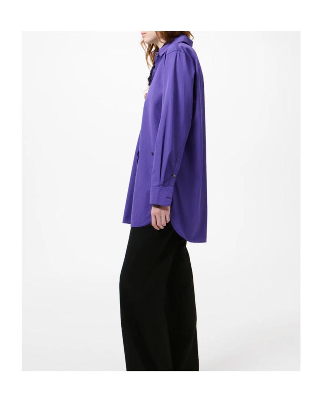 Our Legacy Purple Wave Long Poplin Shirt