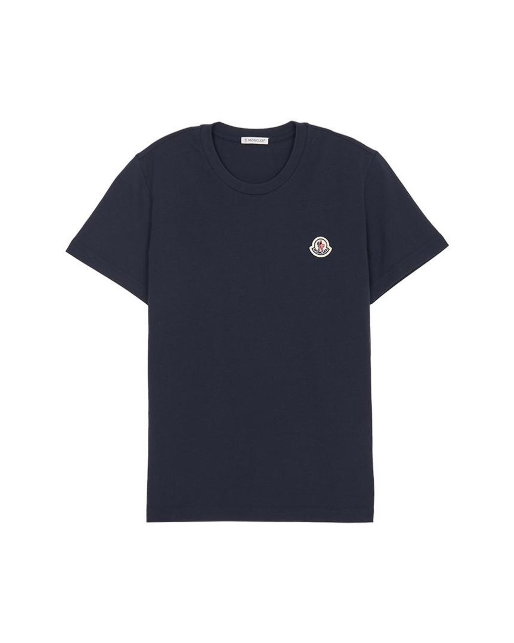 Moncler Blue 3 Packs Logo Patch Crewneck T-Shirts