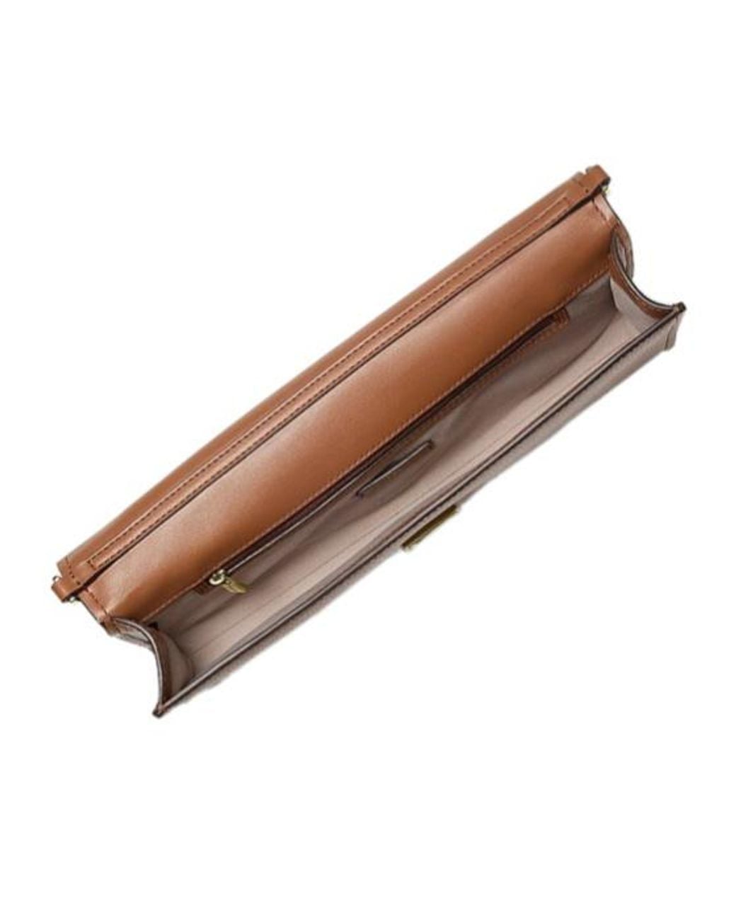MICHAEL Michael Kors Brown Hamilton Moderne Medium Leather Convertible Clutch