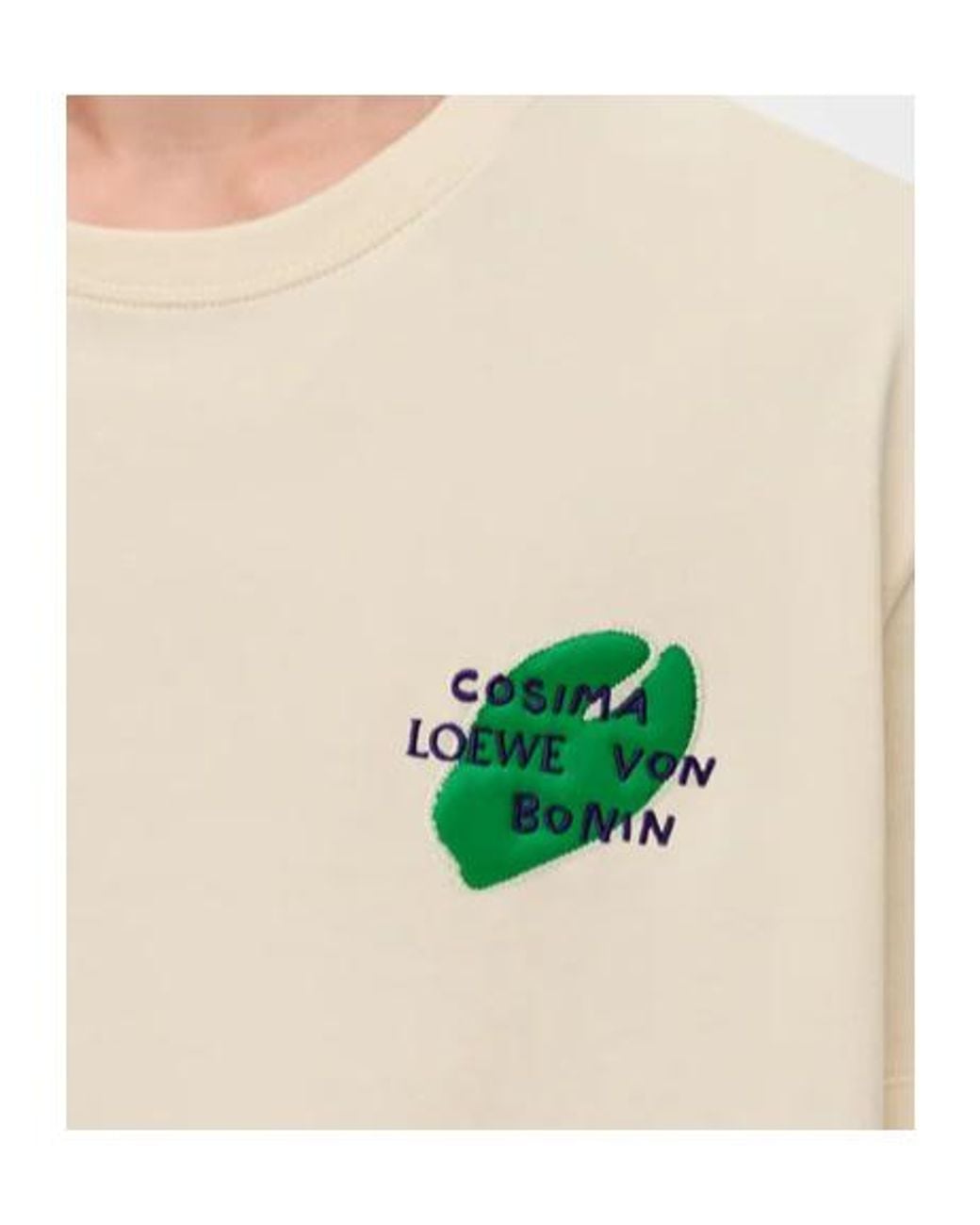 Loewe White Cosima Von Bonin Embroidered T-Shirt for men