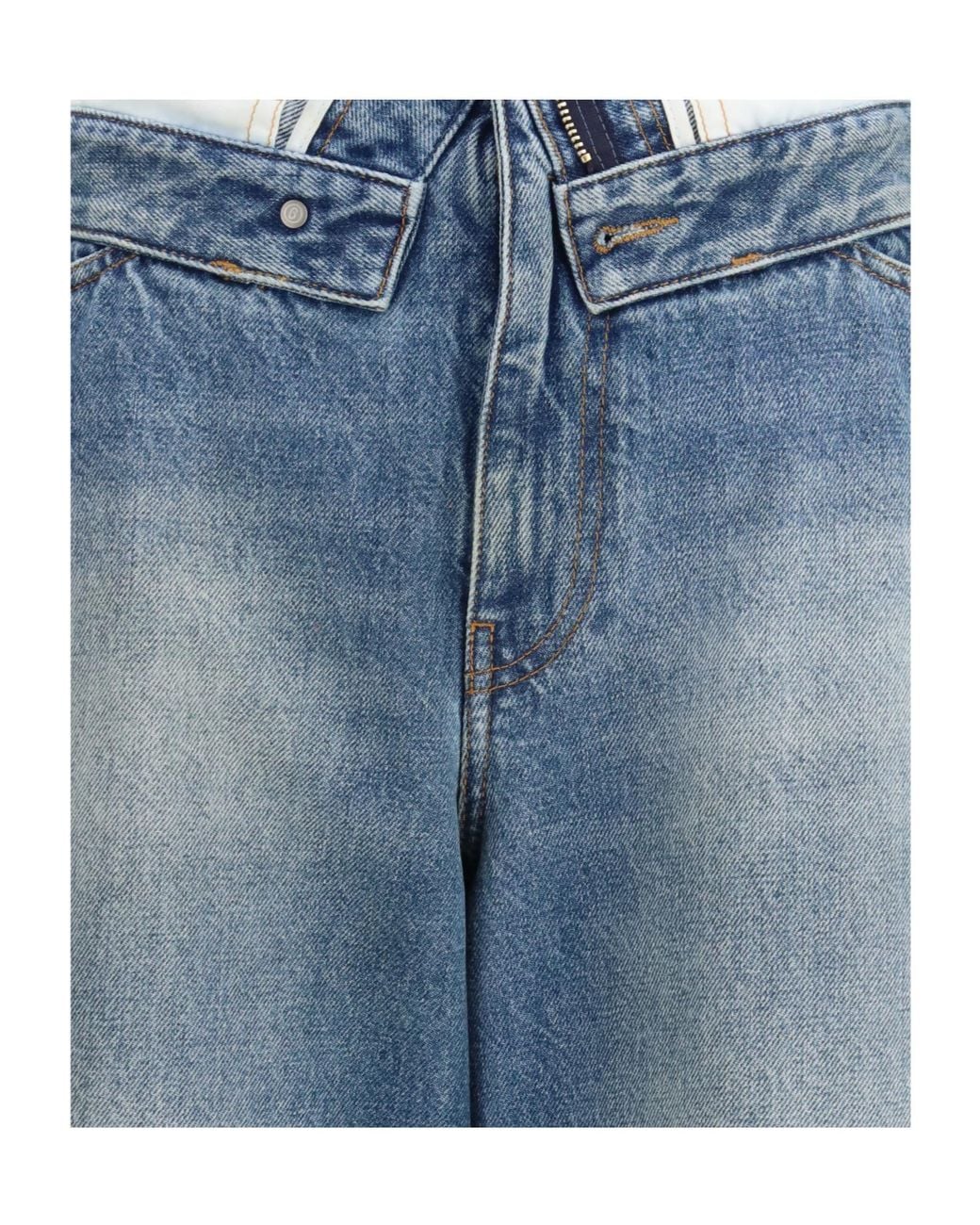 MM6 by Maison Margiela Blue Straight-Leg Jeans