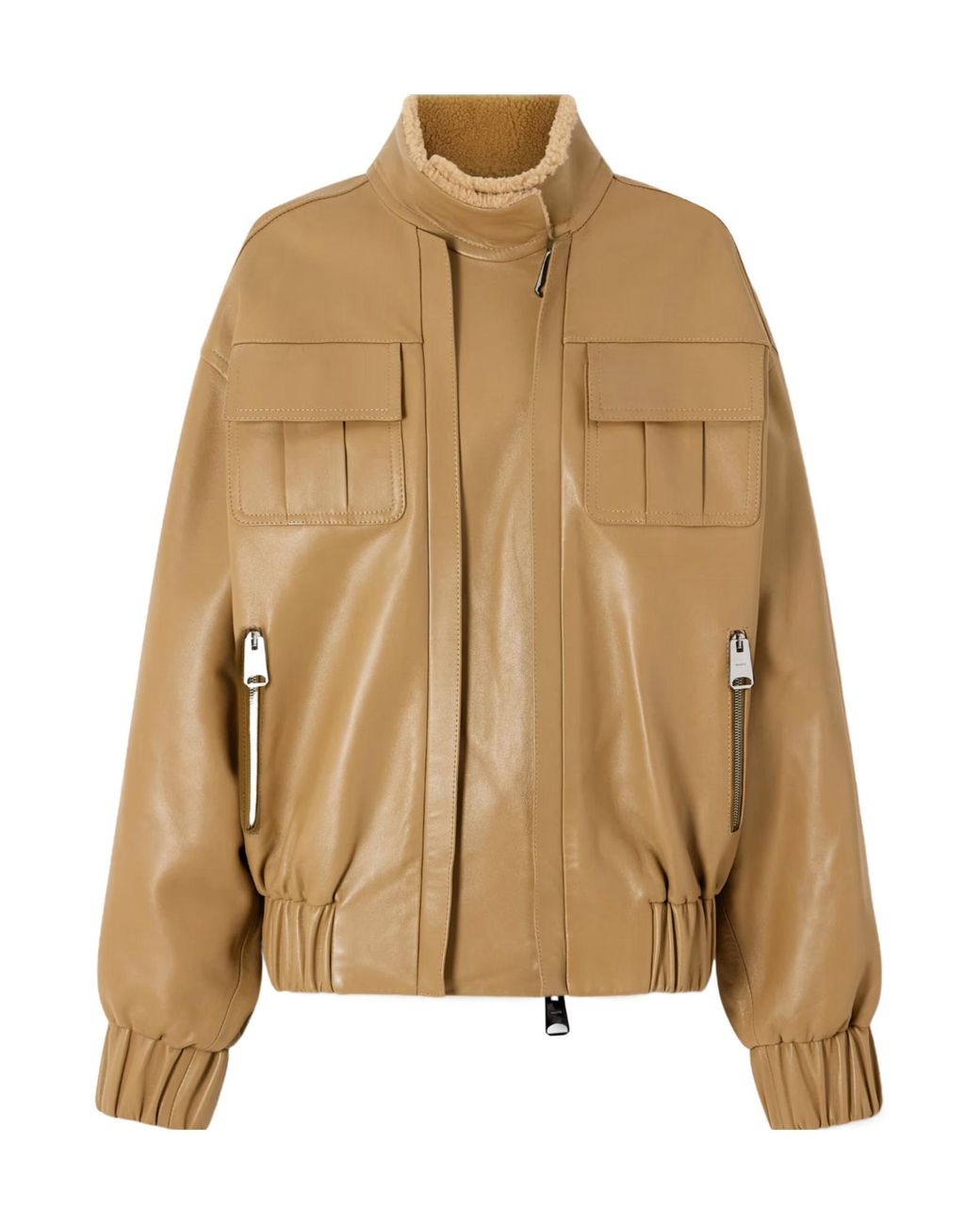 Khaite Brown Malone Pilot Leather Jacket