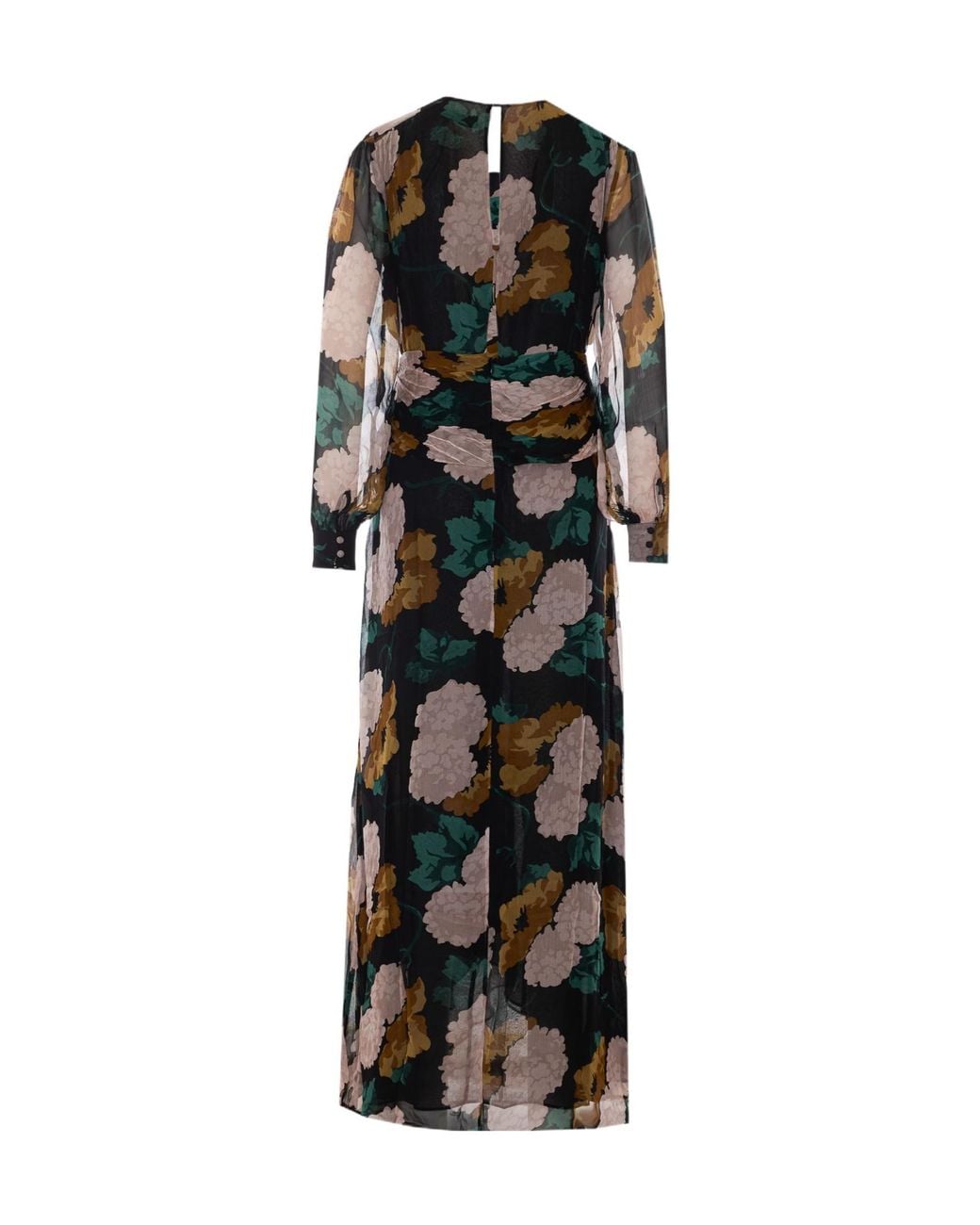 Rixo Black Meera Floral Maxi Dress
