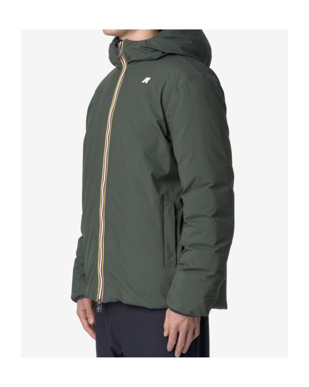 K-Way Green Jack St Thermo Reversible Hooded Down Jacket for men
