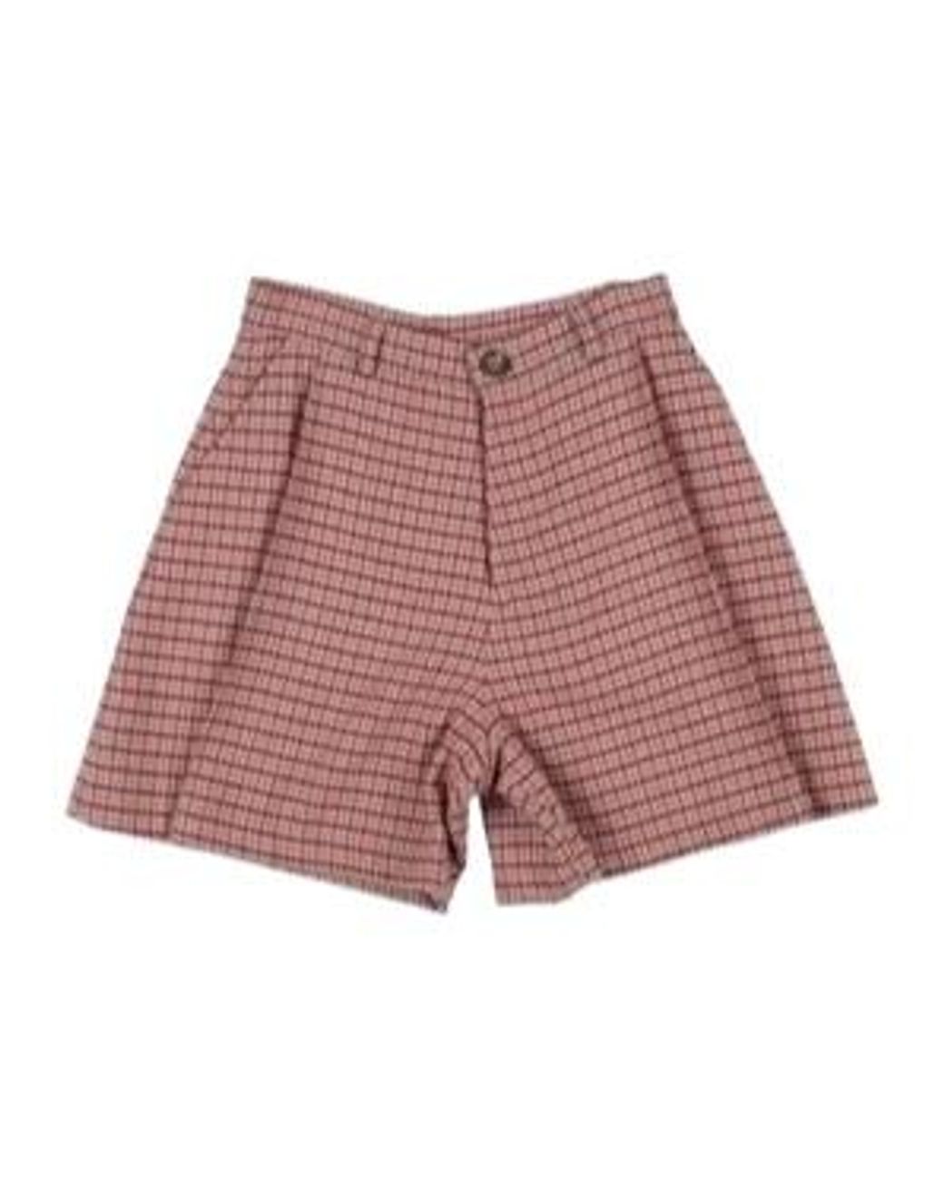 Chloé Red High-Waisted Wide-Leg Shorts