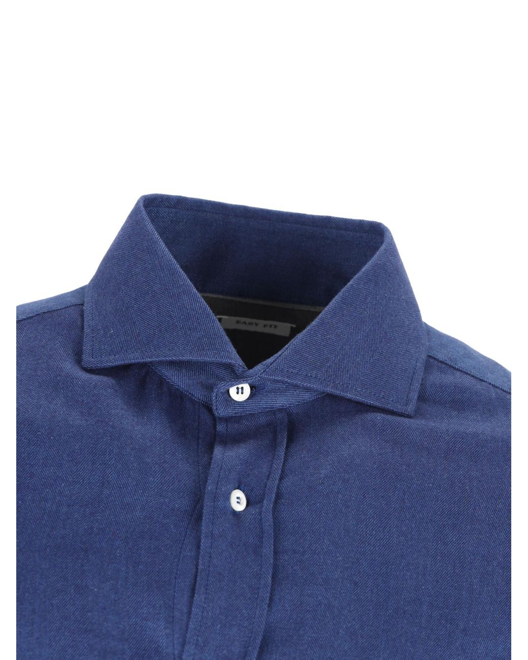 Brunello Cucinelli Blue Long-Sleeved Buttoned Shirt for men