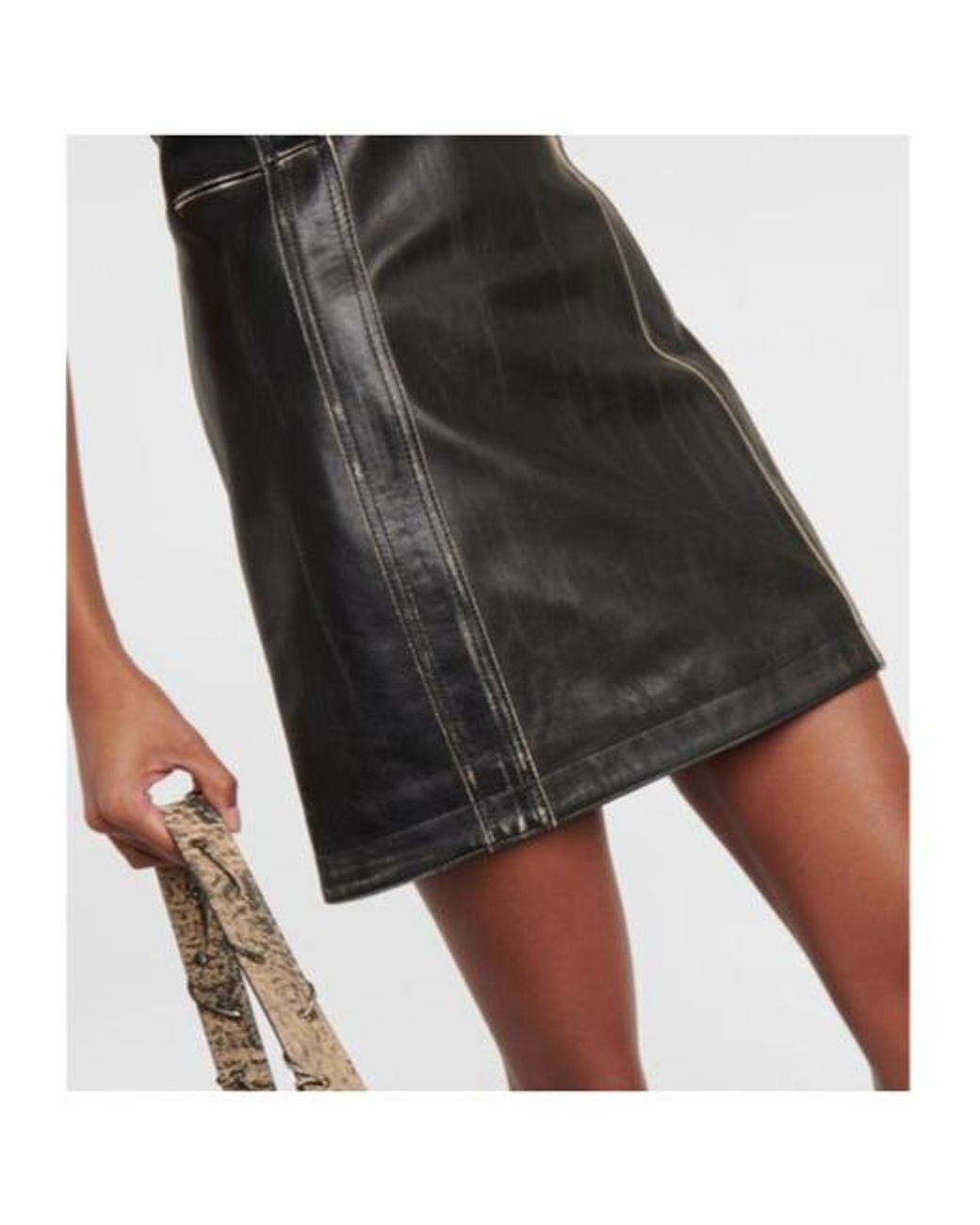 Acne Black Leather Minidress