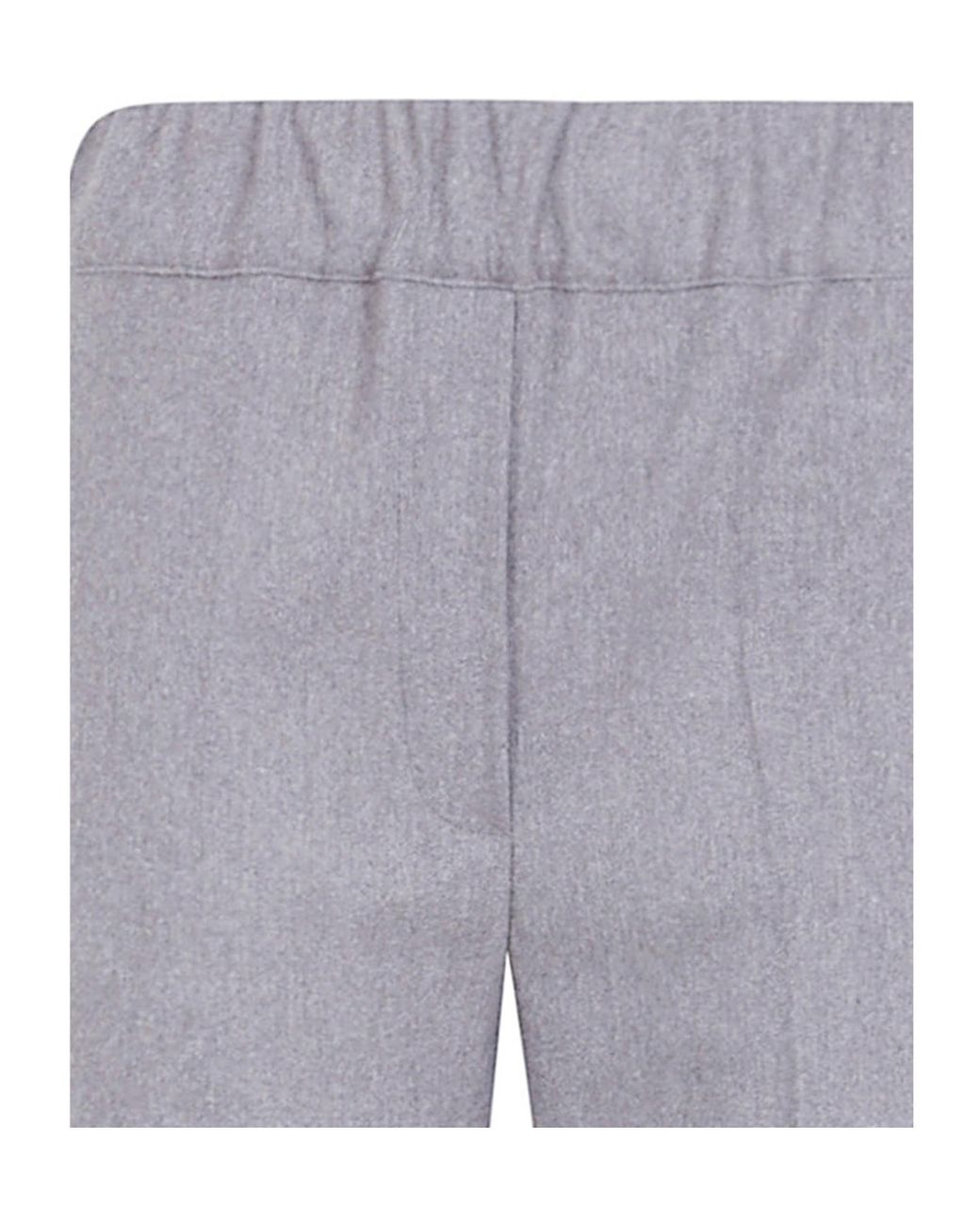D.exterior Gray Wide-Leg Flannel Pants