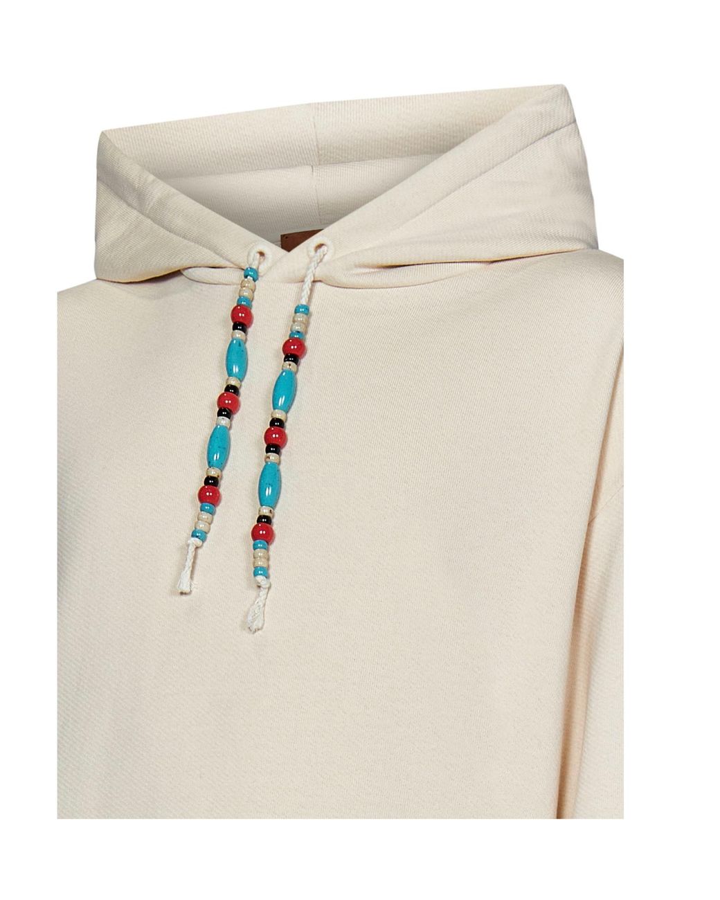 Alanui White Cream-Colored Organic Cotton Hoodie for men