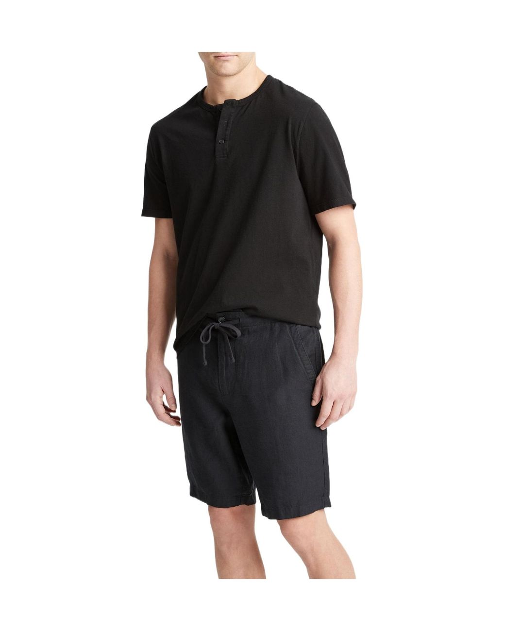 Vince Black Chambray Tailored Shorts for men