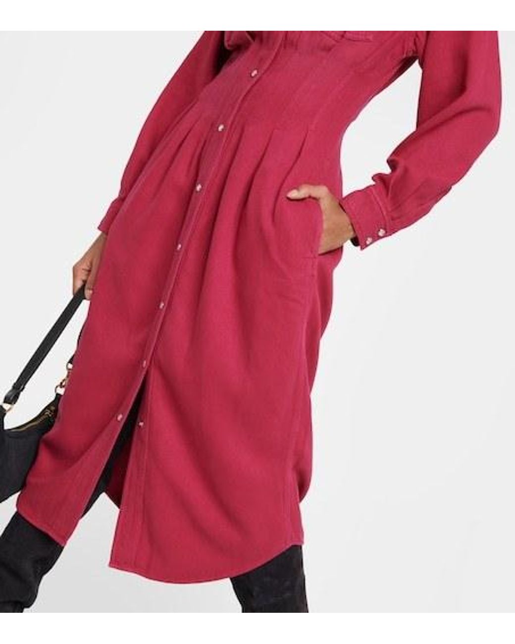 Isabel Marant Red Tomia Tencel Midi Dress