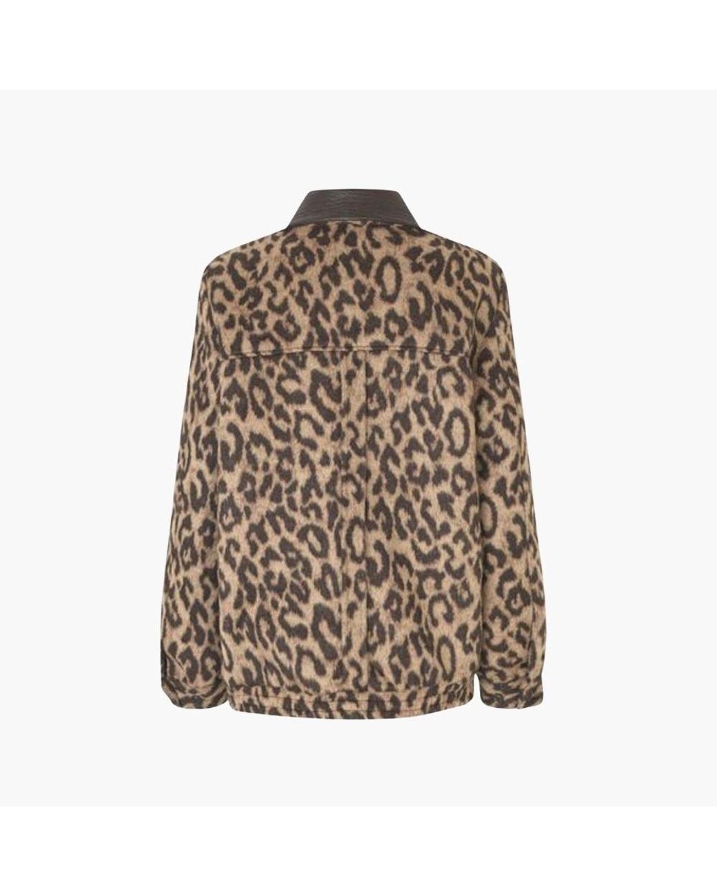 Baum und Pferdgarten Brown Leopard-Print Zip-Up Casual Jacket