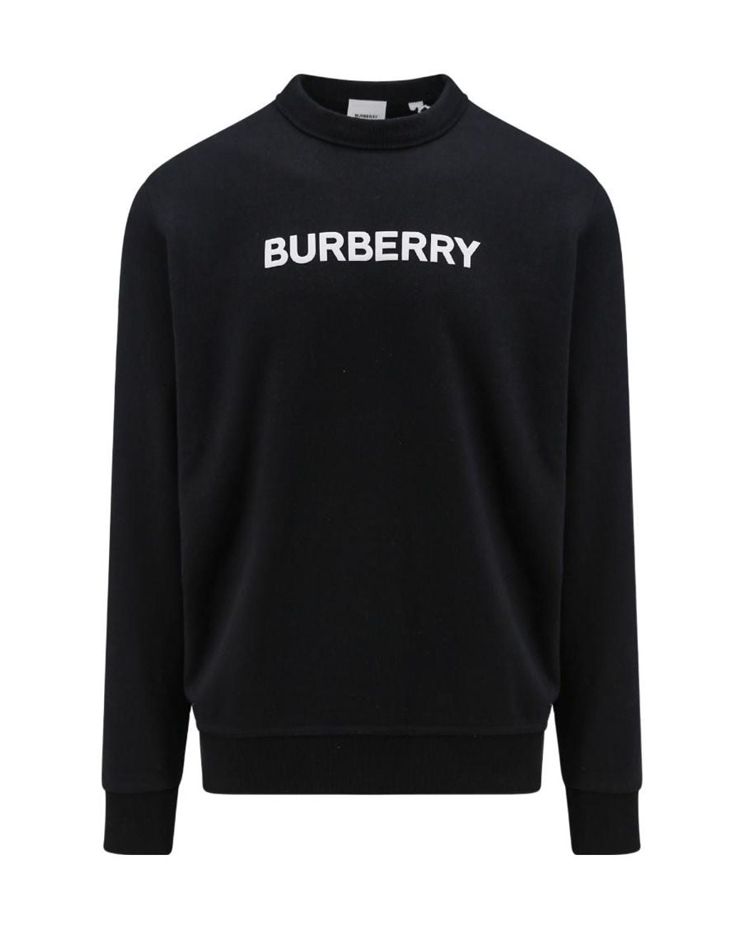 Burberry Black Logo Printed Crewneck Sweatshirt for men